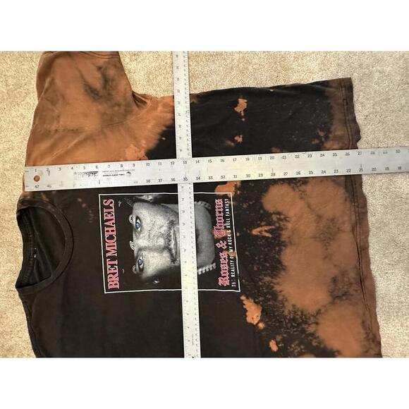 Bret Michaels XL Concert T-shirt Roses & Thorns Bleached - Picture 4 of 4